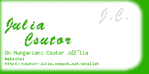 julia csutor business card